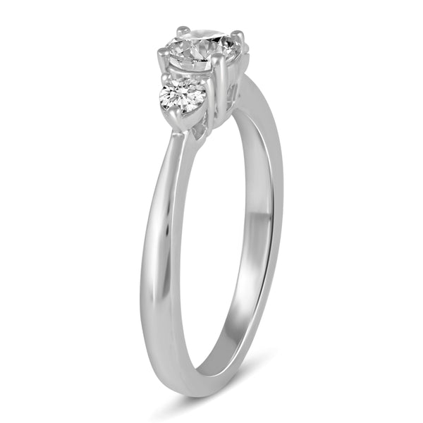 3-Stone Three Round Stone Ring in 925 Sterling Silver - Prime and Pure
