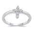 Cross Cluster Ring in 925 Sterling Silver Jewelry