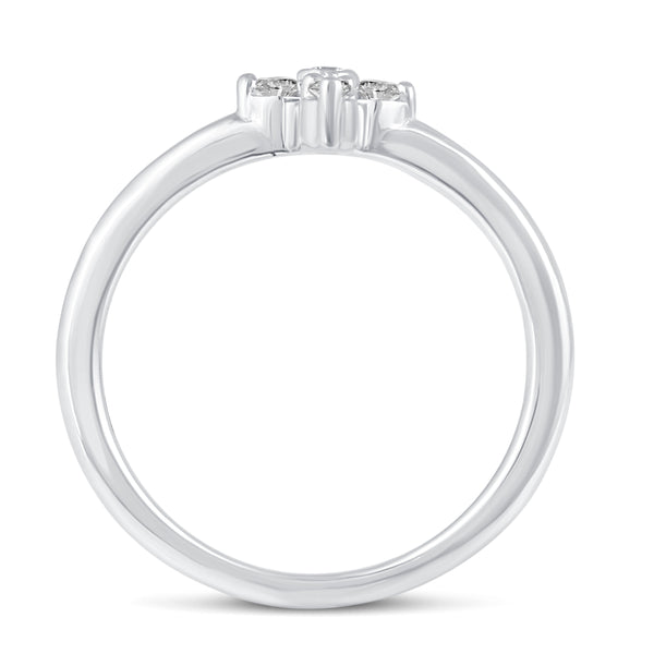 Cross Cluster Ring in 925 Sterling Silver - Prime and Pure