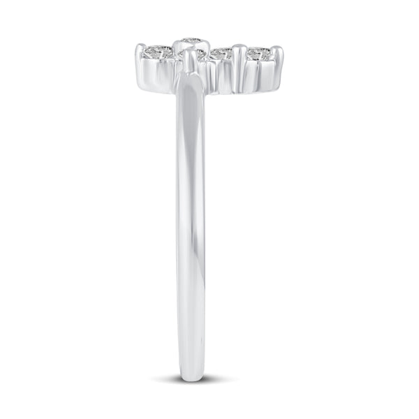 Cross Cluster Ring in 925 Sterling Silver - Prime and Pure