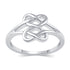 Infinity Heart Knot Duo Ring in 925 Sterling Silver