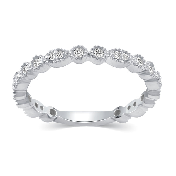 Milgrain Marquise Infinity Half Eternity Ring in 925 Sterling Silver jewelry primeandpure