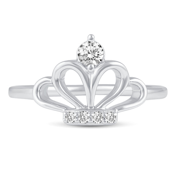 Crown of Beauty Tiara Ring in 925 Sterling Silver jewelry