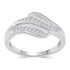 Pave Wave Twist Ring Band in 925 Sterling Silver  Jewelry