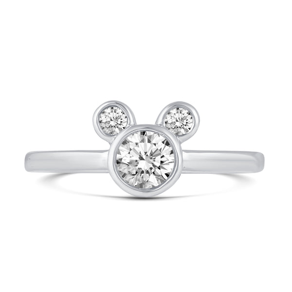 Bezel Set Mini Mouse Statement Micky Ring in 925 Sterling Silver jewelry primeandpure