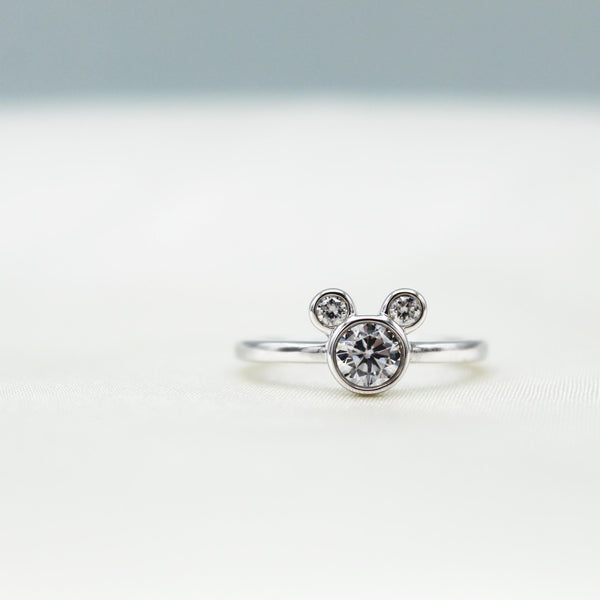 Bezel Set Mini Mouse Statement Micky Ring in 925 Sterling Silver jewelry accessory everyday disney