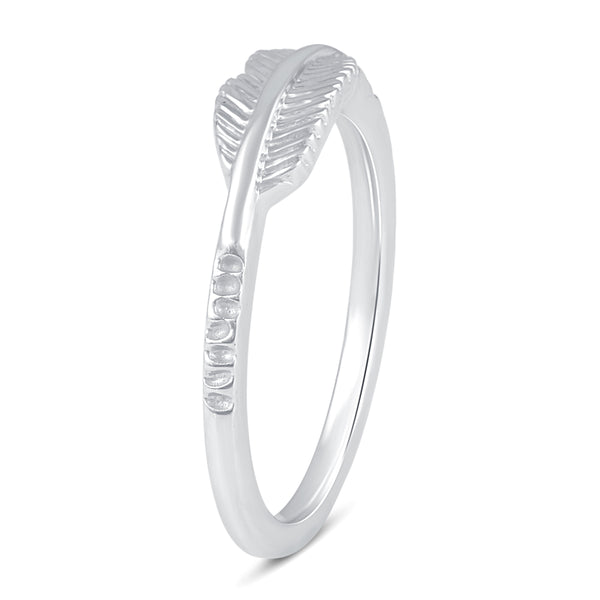 Leaf Feather Fashion Ring in 925 Sterling Silver - Prime and Pure