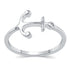 Anchor Ocean Plain Simple Delicate Lace Ring in 925 Sterling Silver