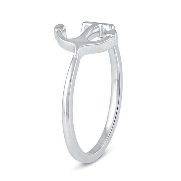 Anchor Ocean Plain Simple Delicate Lace Ring in 925 Sterling Silver - Prime and Pure