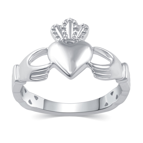 Claddagh Heart Friendship Promise BFF Irish Ring in 925 Sterling Silver Jewelry