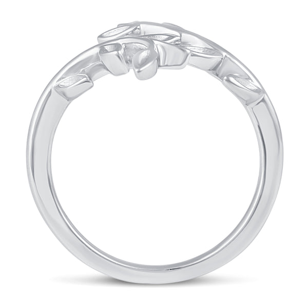 Olive Branch Leaf Wrap Ring in 925 Sterling Silver - Prime and Pure