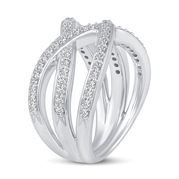 Wave Wrapped 3 Layers Ring in 925 Sterling Silver - Prime and Pure