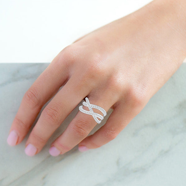 Wave Wrapped 3 Layers Ring in 925 Sterling Silver - Prime and Pure