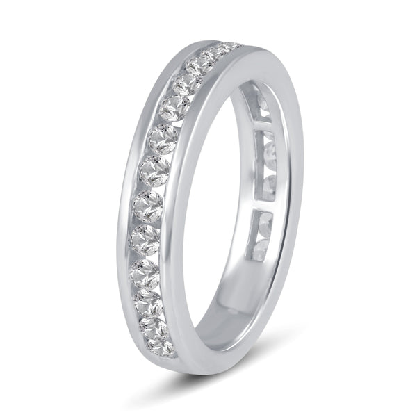 Channel Set All-Around Band Ring in 925 Sterling Silver - Prime and Pure