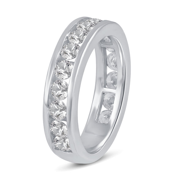 Channel Set All-Around Band Ring in 925 Sterling Silver - Prime and Pure