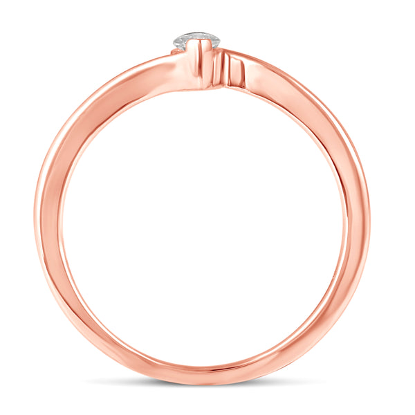 Marquise Cut Ring in 925 Sterling Silver Pink Rose Gold - Prime and Pure