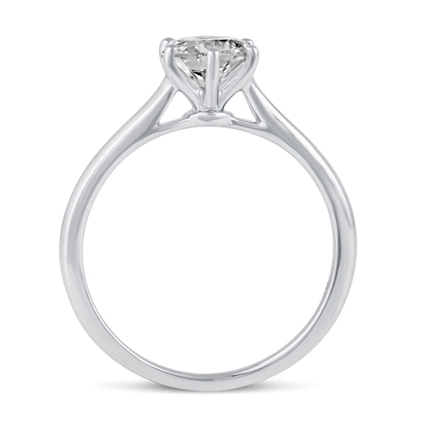 Round Cut Solitaire Ring in 925 Sterling Silver - Prime and Pure