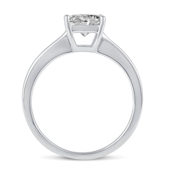 Princess Cut Solitaire Ring in 925 Sterling Silver - Prime and Pure