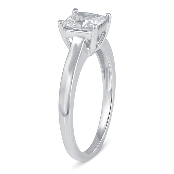 Princess Cut Solitaire Ring in 925 Sterling Silver - Prime and Pure