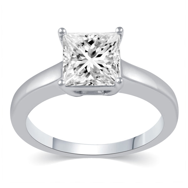 Princess Cut Solitaire Ring in 925 Sterling Silver Jewelry