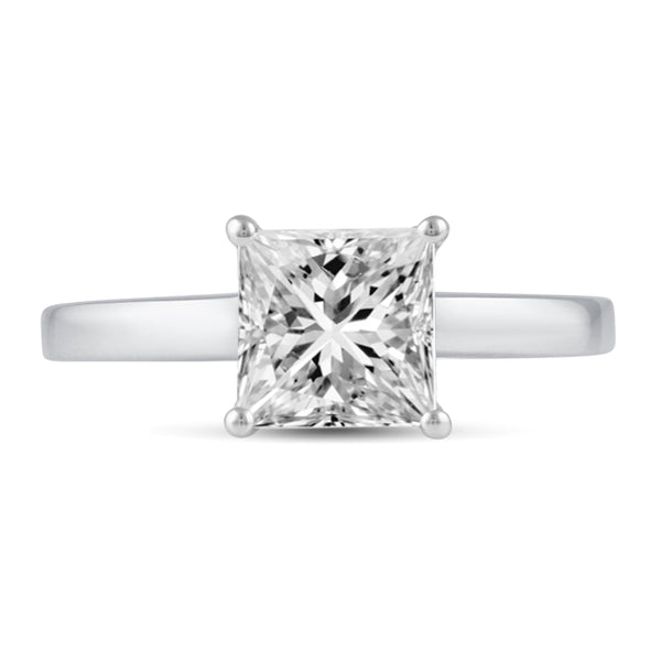 Princess Cut Solitaire Ring in 925 Sterling Silver Jewelry