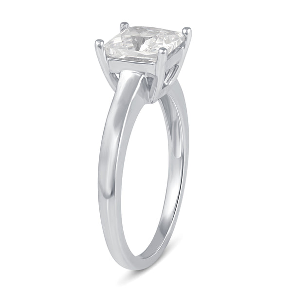 Princess Cut Solitaire Ring in 925 Sterling Silver - Prime and Pure