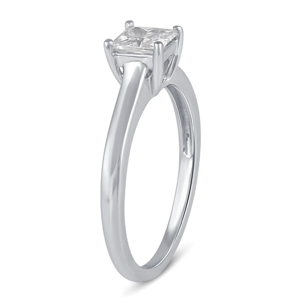 Princess Cut Solitaire Ring in 925 Sterling Silver - Prime and Pure