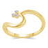 Floating Clover Promise Ring in 925 Sterling Silver Yellow Gold