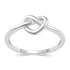 Love Knot Heart Simple Plain Ring in 925 Sterling Silver Jewelry