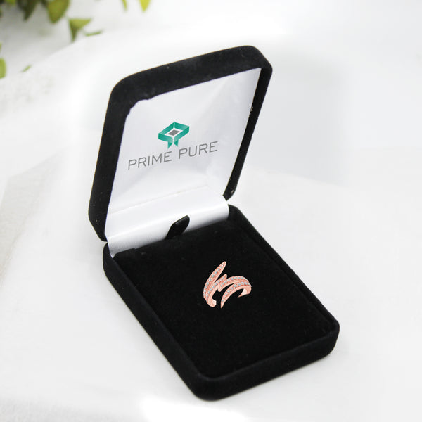 Wrapped Fashion Ring in 925 Sterling Silver Pink Rose Gold - Prime and Pure