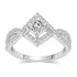 Princess Cut Alternatives Engagement Promise Ring in 925 Sterling Silver