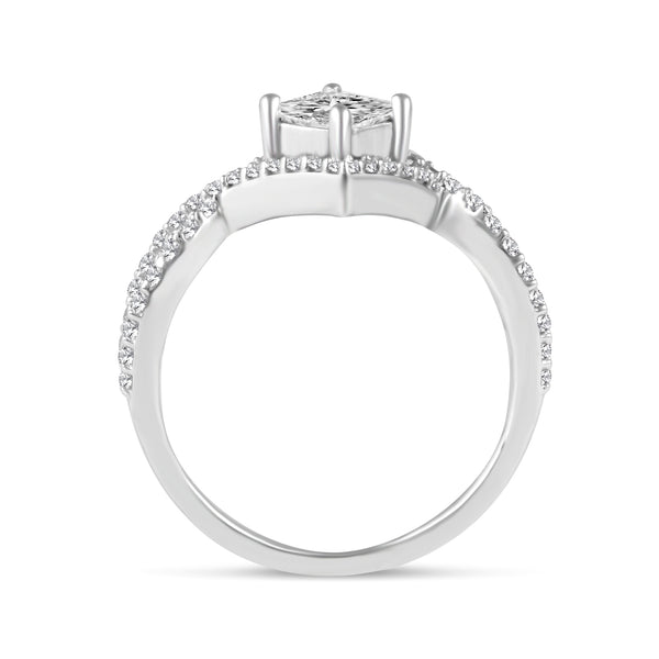 Princess Cut Alternatives Engagement Promise Ring in 925 Sterling Silver - Prime and Pure