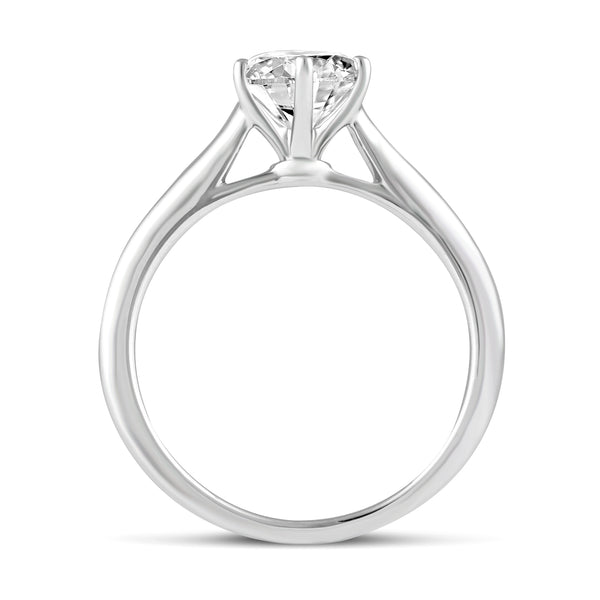 Round Cut Solitaire Ring in 925 Sterling Silver - Prime and Pure