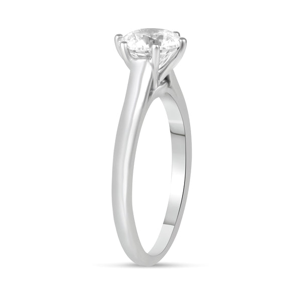 Round Cut Solitaire Ring in 925 Sterling Silver - Prime and Pure