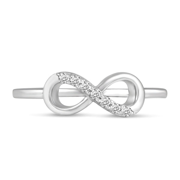  Infinity Pave Ring in 925 Sterling Silver Jewelry