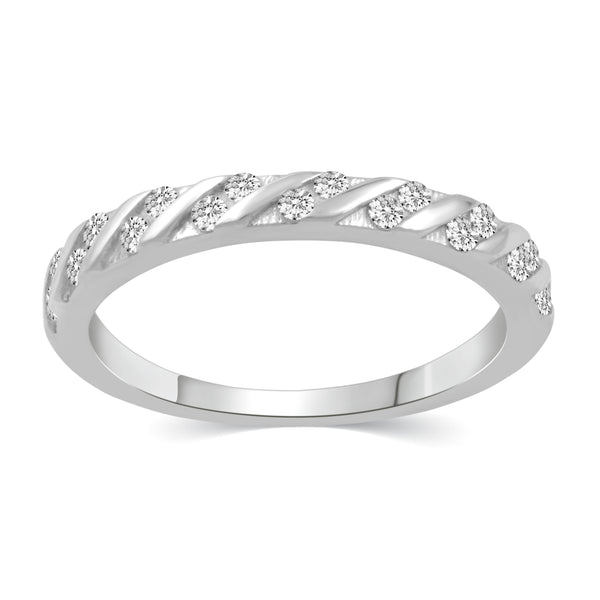 Solitaire Pave Accent Eternity Ring Set in 925 Sterling Silver Jewelry engagement bridal band