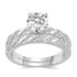 Solitaire Pave Accent Eternity Ring Set in 925 Sterling Silver Jewelry engagement bridal