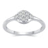 Oval Round Cluster Pave Ring in 925 Sterling Silver