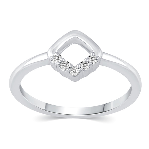 1/10 Cttw CZ Open Hexagon & Square Jewelry Collection in 925 Sterling Silver (Select style)